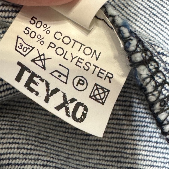 Teyxo Denim Panel Corset Dress M | Gothic Fit & Flare - Picture 6 of 7